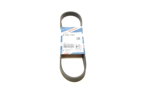 Ремінь генератора Peugeot Partner 1.8/VW Caddy 1.4/1.6 (ALT) 95-04 (6PK751) BOSCH 1 987 946 006
