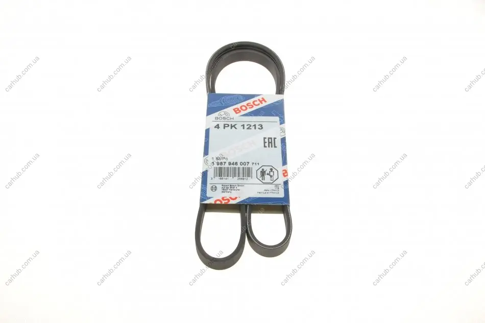 Ремінь генератора Audi A4/A6 2.5TDI 00-05/ Peugeot 205/305/309 1.9-2.5 TD 90-94 (4PK1213) BOSCH 1 987 946 007 (фото 1)