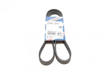 Поліклиновий ремінь (6PK1270) FIAT BRAVO II, STILO FORD C-MAX II, FOCUS III, GALAXY III, GRAND C-MAX, KUGA II, MONDEO V, S-MAX FORD USA EDGE 1.9D/2.0D 10.01-03.22 BOSCH 1 987 946 103