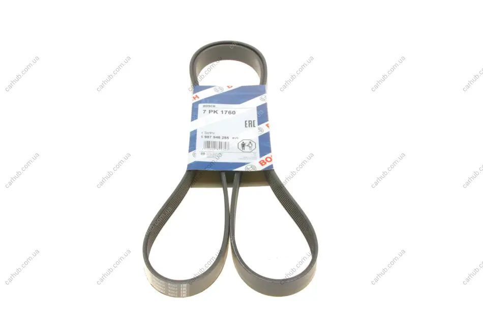 Ремінь генератора BMW 7 (E65/E66/E67) 4.0/4.5D 02-08/Honda Accord 2.0 03-08 (7PK1760) BOSCH 1 987 946 255 (фото 1)