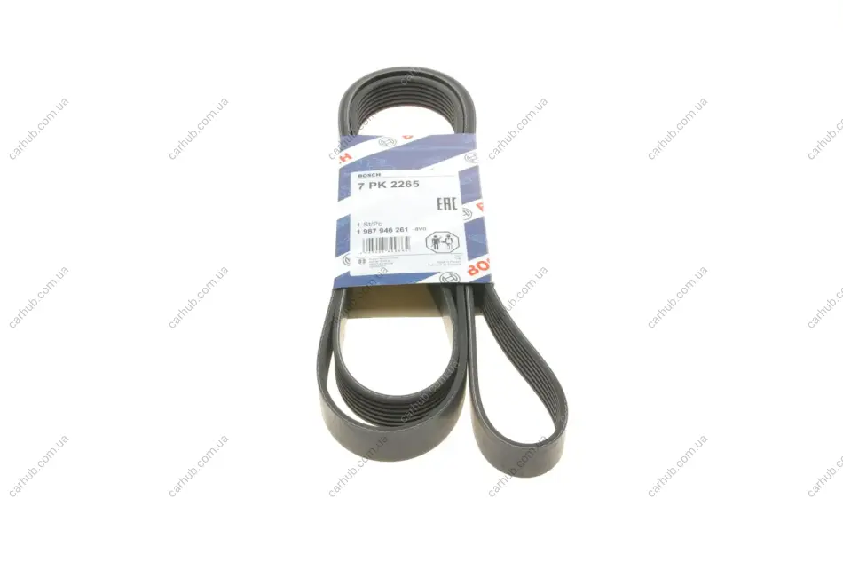 Ремінь генератора Honda Accord 2.2 i-CDTi 04-08 (7PK2265) BOSCH 1 987 946 261 (фото 1)
