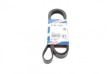 Ремінь генератора VW T4 2.4D/2.5TDI 90-03/Ford Fiesta 1.25-1.6 95-02 (6PK1767) BOSCH 1 987 946 296