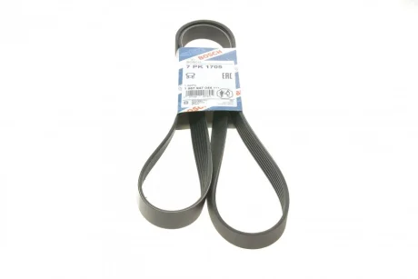 Ремінь генератора Renault Megane/Laguna/Scenic 2.0 dCi 07-/Peugeot 508 2.0HDI 18- (7PK1705) BOSCH 1 987 947 044