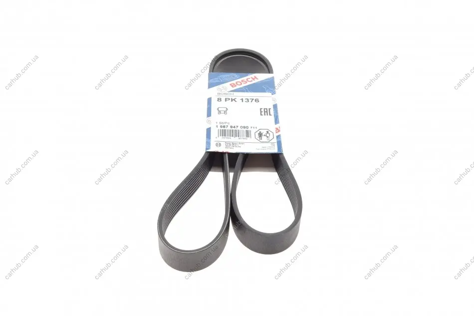 Ремінь генератора MB Atego (OM904) 98-04 (8PK1376) BOSCH 1 987 947 090 (фото 1)