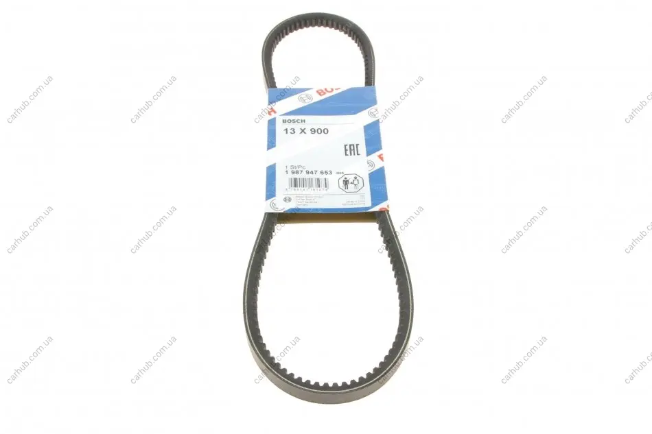 Ремінь генератора Mitsubushi L200 2.5D 01-15/Mazda 323/626 1.3-2.0 79-91 (13x900) BOSCH 1 987 947 653 (фото 1)