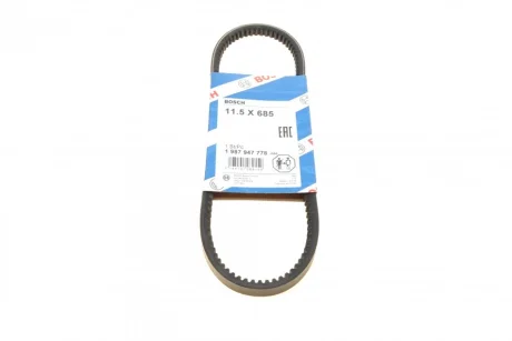 Ремінь генератора Seat Ibiza II/VW Golf/Passat 1.4-2.0 -02 (11.5x685) BOSCH 1 987 947 778