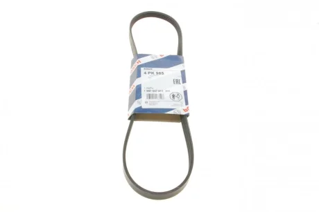 Ремінь генератора Fiat Ducato 2.3JTD 02-(AC)/Mitsubishi L400 2.0/2.4 94-05 (4PK985) BOSCH 1 987 947 811