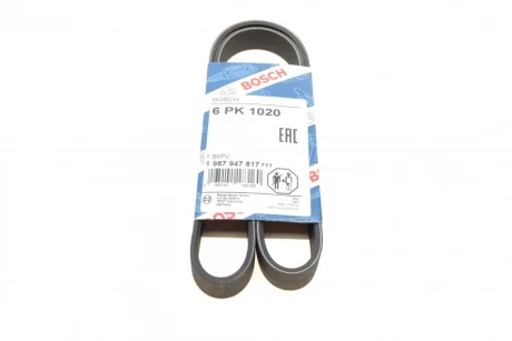 Ремінь генератора Lada Kalina 1.4 08-13/ MB 190 (W201) 2.0-82-93/ 210-410 2.9 -96 BOSCH 1 987 947 817
