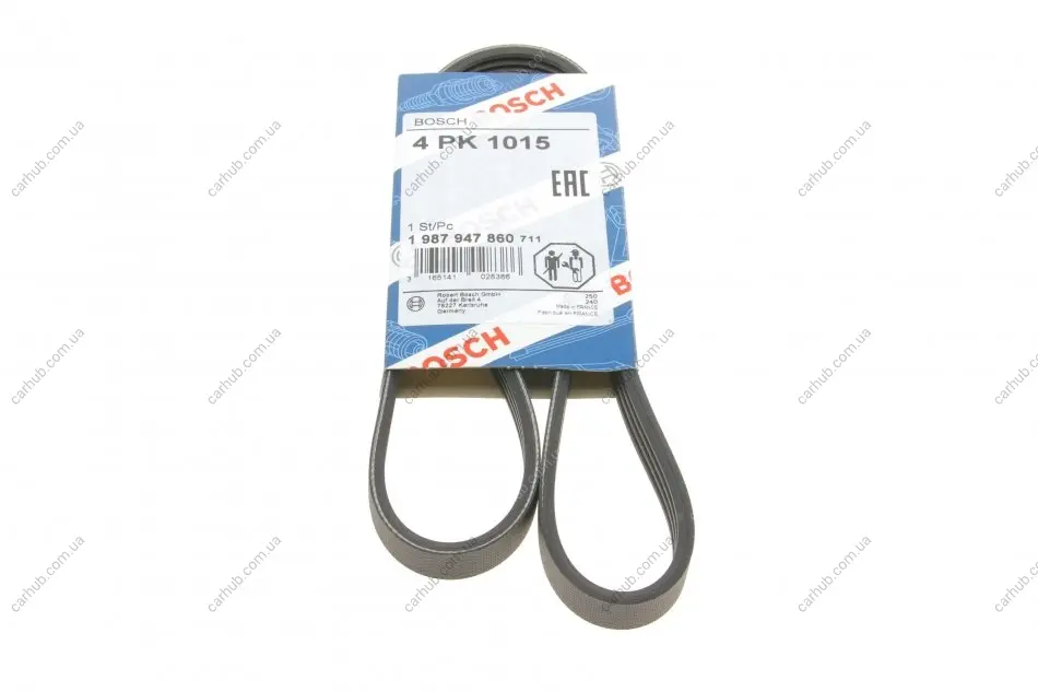Ремінь генератора Renault Mascott 99-05/Iveco Daily 99-06/Mazda 323 89-96/MX-3 93-98 (4PK1015) BOSCH 1 987 947 860 (фото 1)