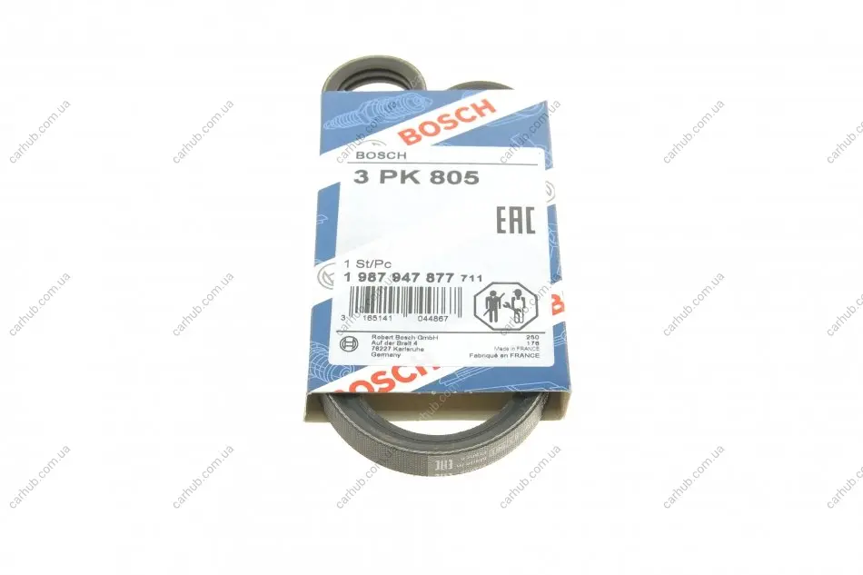 Ремінь генератора Mazda CX 5 (3PK800) BOSCH 1 987 947 877 (фото 1)