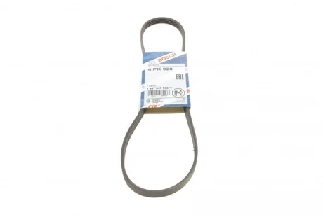 Поліклиновий ремінь (4PK920) MAZDA 323 F VI, 323 S VI, 626 IV, 626 V, PREMACY, XEDOS 9 NISSAN BLUEBIRD TOYOTA ALLION I, CHASER, ECHO, HILUX IV, STARLET, SUPRA 1.3-3.0 01.84-01.17 BOSCH 1 987 947 902