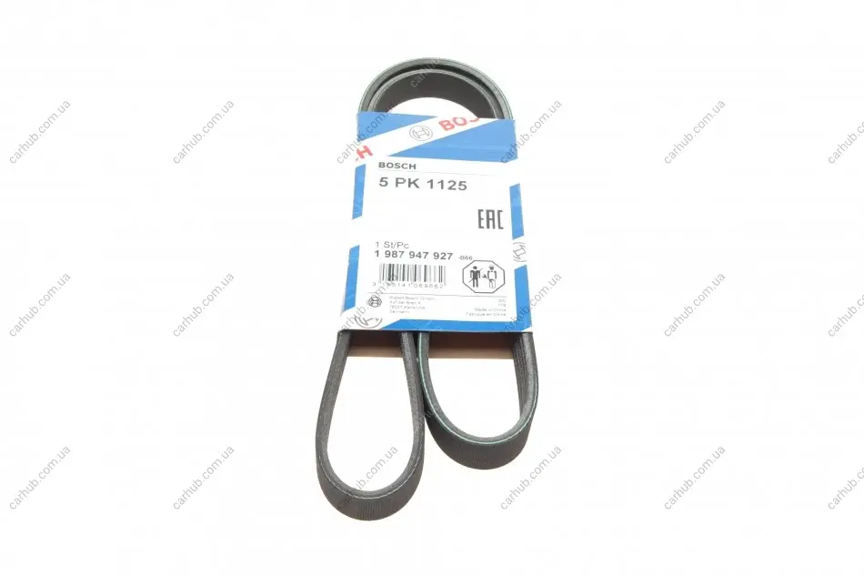 Ремінь генератора Renault Trafic/Master/Laguna/Opel Movano/Vivaro 1.9dCi 01- (5PK1125) BOSCH 1 987 947 927 (фото 1)