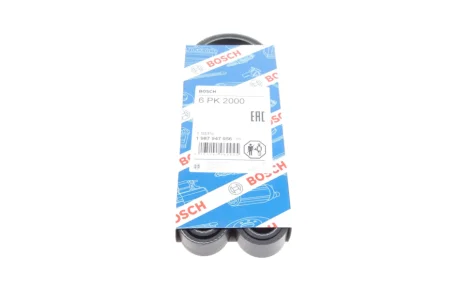 Ремінь генератора VW Crafter 2.5TDI (-AC) /MB OM601/602 (+PS) (6PK2000) BOSCH 1 987 947 956