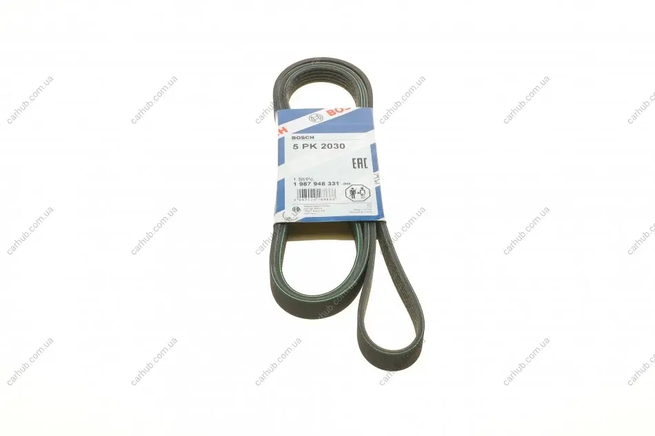 Поліклиновий ремінь (5PK2030) BMW 3 (E46), 5 (E39) LAND ROVER FREELANDER I MG ZT, ZT- T ROVER 75, 75 I 2.0D 02.98-10.06 BOSCH 1 987 948 331 (фото 1)