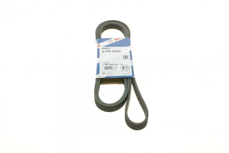 Поліклиновий ремінь (5PK2030) BMW 3 (E46), 5 (E39) LAND ROVER FREELANDER I MG ZT, ZT- T ROVER 75, 75 I 2.0D 02.98-10.06 BOSCH 1 987 948 331