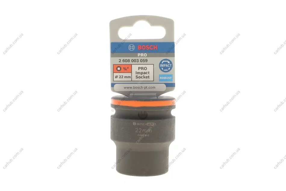 Головка торцева ударна PRO 3/4" 22 мм BOSCH 2 608 003 059 (фото 1)