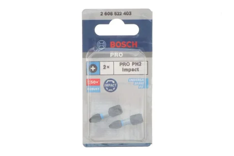 Біта 1/4" PH2 (к-кт 2шт) BOSCH 2 608 522 403