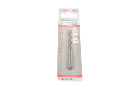 Набір свердл HSS PointTeQ Ø4 мм 2 од. BOSCH 2 608 577 161