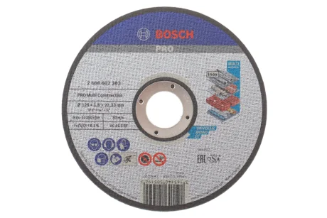 Круг відрізний 125 x1.6x22,23 мм PRO Multi Material BOSCH 2 608 602 383
