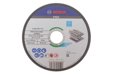Круг відрізний 125x1,6x22,23 мм PRO Metal BOSCH 2 608 603 172