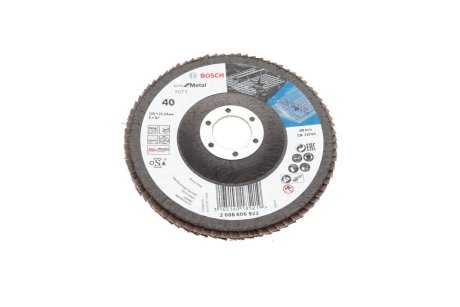 КРУГ ПЕЛЮСТ 125мм K40 Best for Metal BOSCH 2 608 606 922