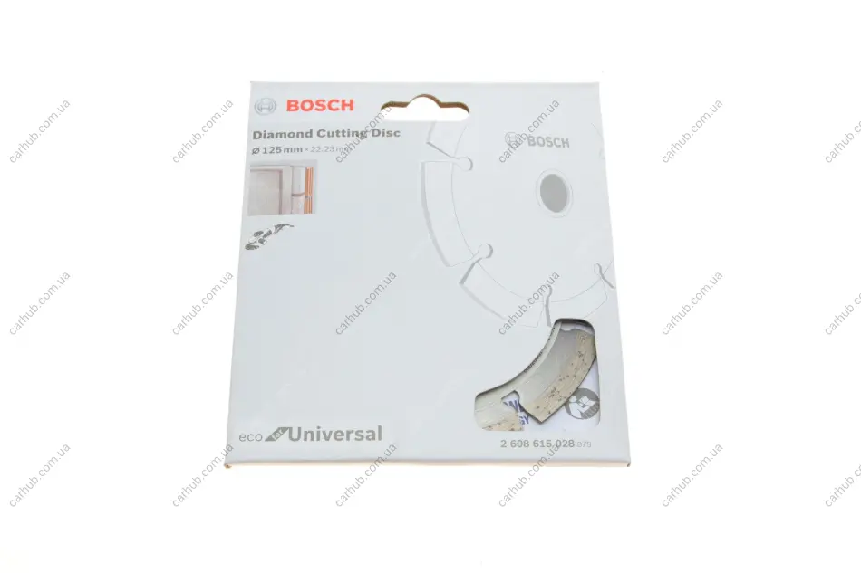 Круг відрізний 125x2x22,23 мм BOSCH 2 608 615 028 (фото 1)