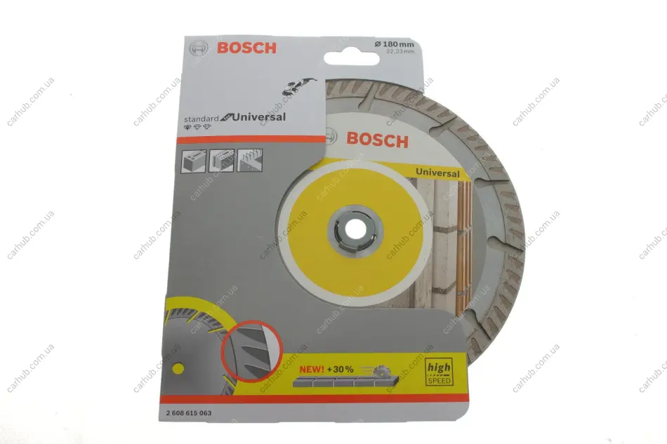 Круг відрізний 180x2x22,2 мм (Алмазний Standard for Universal) BOSCH 2 608 615 063 (фото 1)