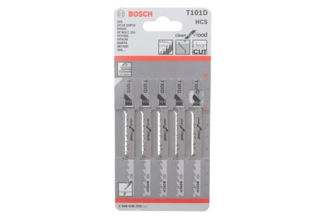 Полотно змінне для елетролобзиків T101D Clean for Wood (к-кт 5 шт.) BOSCH 2 608 630 032