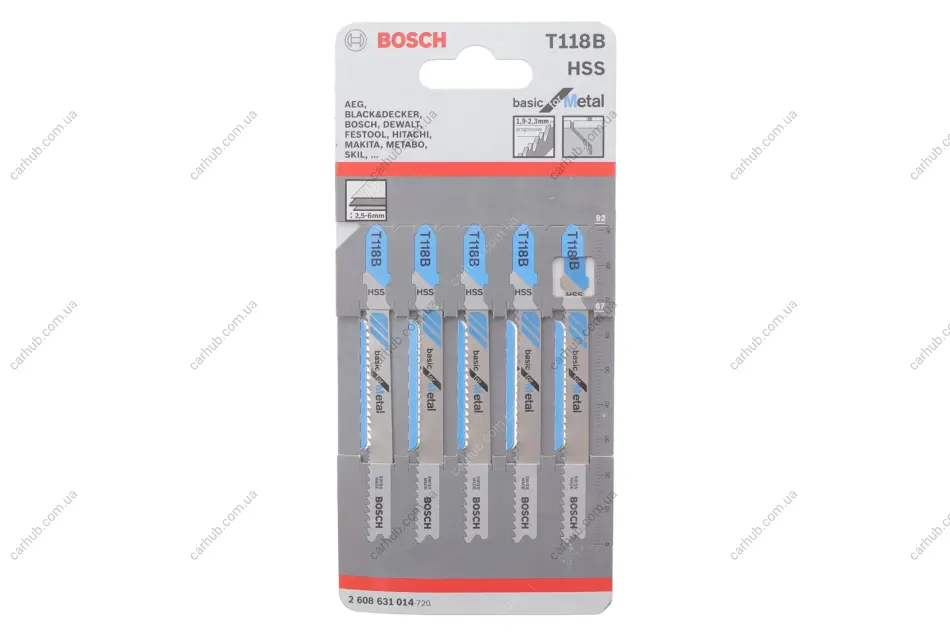 Полотно змінне для елетролобзиків T118B Basic for Metal (к-кт 5 шт.) BOSCH 2 608 631 014 (фото 1)