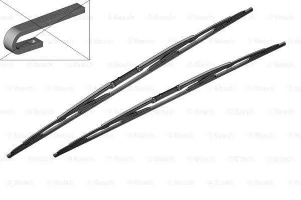 Комплект щіток склоочисника каркасних Bosch Twin 650/530 BOSCH 3397001866 (фото 1)