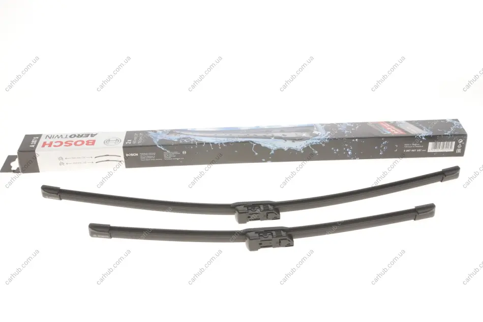 Щітки склоочисника (600/450мм) VW Caddy 06- Aerotwin (безкаркасна) BOSCH 3 397 007 187 (фото 1)