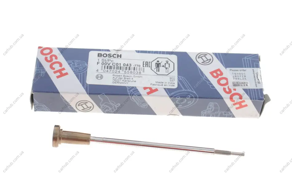 Клапан форсунки CR (0 445 110 047 0 445 110 048 0 445 110 049 0 445 110 130 0 445 110 266) BOSCH F 00V C01 043 (фото 1)