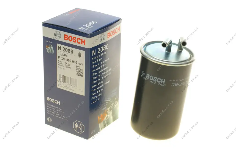 Паливний фільтр MITSUBISHI GRANDIS, LANCER VIII, OUTLANDER II 2.0D 09.05- BOSCH F 026 402 086 (фото 1)
