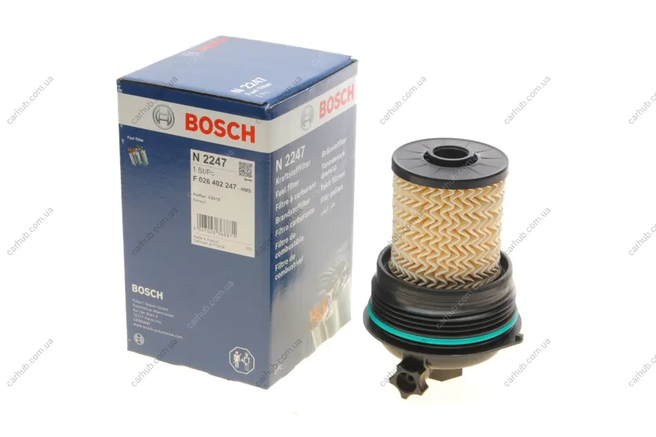 Паливний фільтр RENAULT ESPACE V, GRAND SCENIC IV, MEGANE IV, SCENIC IV, TALISMAN 1.5D-2.0D 06.15- BOSCH F 026 402 247 (фото 1)