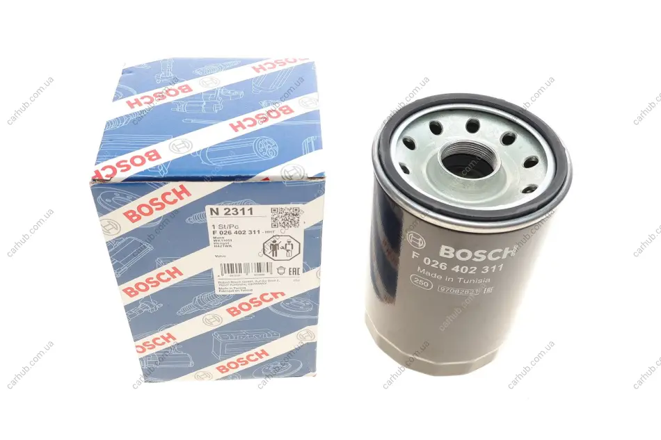 Фільтр паливний Volvo 9700/9900/FM/B11/Renault Trucks C/D/K/T 7.7D-12.8D 03- BOSCH F 026 402 311 (фото 1)