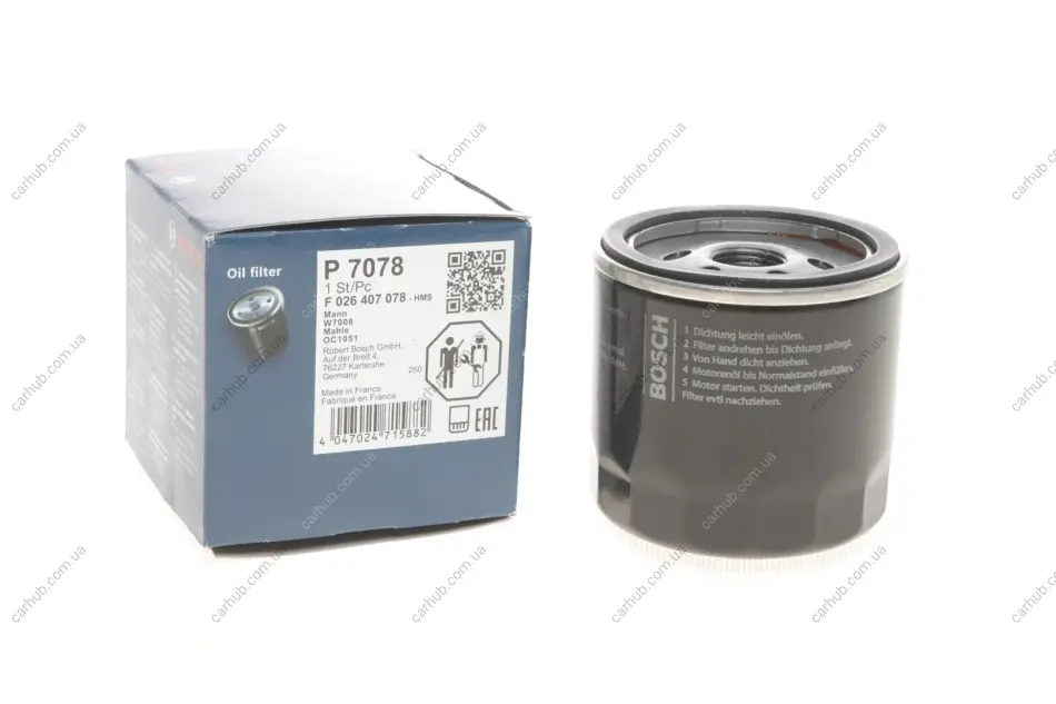 Фільтр масляний Ford Fiesta 1.4i BOSCH F 026 407 078 (фото 1)