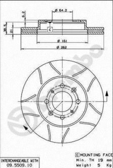 Гальмівні диски BREMBO 09550975