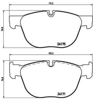 Гальмівні колодки пер. BMW X5/X6 07- (ATE) BREMBO P 06 049 (фото 1)
