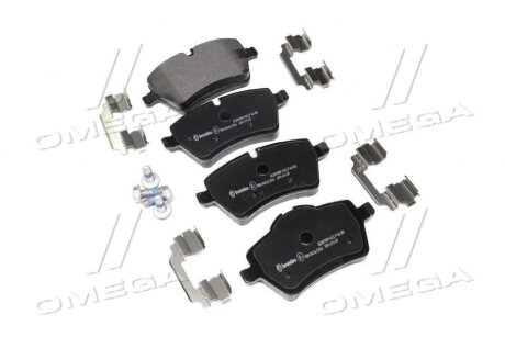 Фото комплект гальмівних колодок з 4 шт. дисків BREMBO P06051 Комплект гальмівних колодок з 4 шт. дисків BREMBO P06051