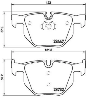 Гальмівні колодки зад. X F16/X F15/X E71/X E70 06-19 BREMBO P 06 056