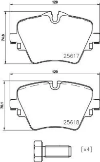 Гальмівні колодки пер. F40/F45/F46/G20/G30/G31/G01 14- (LUCAS) BREMBO P 06 093