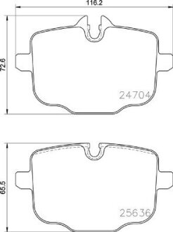 Фото гальмівні колодки BREMBO P06101 Гальмівні колодки BREMBO P06101