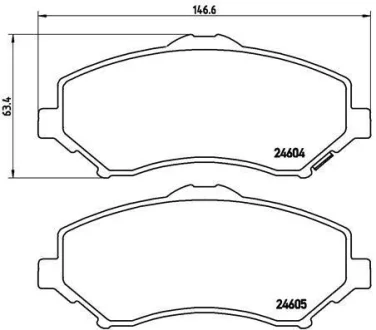 Гальмівні колодки пер. Journey/Freemont/Cherokee 06- BREMBO P 11 022