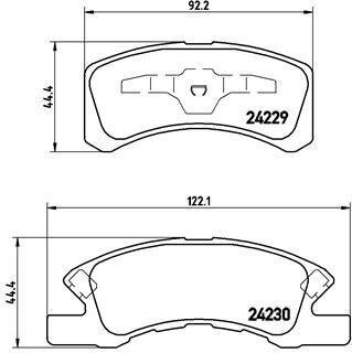 Фото комплект гальмівних колодок з 4 шт. дисків BREMBO P16011 Комплект гальмівних колодок з 4 шт. дисків BREMBO P16011