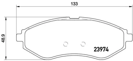 Гальмівні колодки пер. Aveo 11- (Akebono) BREMBO P 24 048
