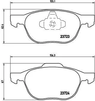 Гальмівні колодки пер. Connect 02- BREMBO P 24 061 (фото 1)