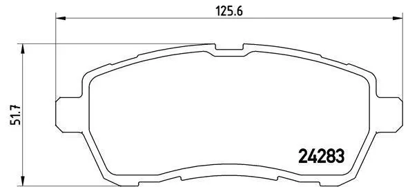 Гальмівні колодки пер. Fiesta VI 08- 1.0-1.6 BREMBO P 24 072 (фото 1)