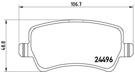 Гальмівні колодки зад. Ford Galaxy/S-Max 06-15 (TRW) BREMBO P 24 078