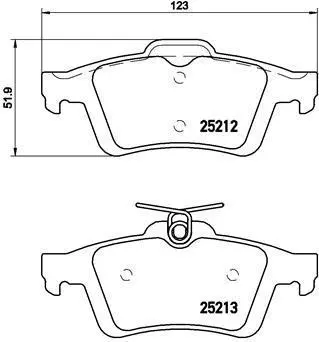 Гальмівні колодки зад. Connect 13-22 (123x52x16) BREMBO P 24 148 (фото 1)