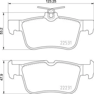 Гальмівні колодки зад. Focus/Kuga/Mondeo 12- BREMBO P 24 175